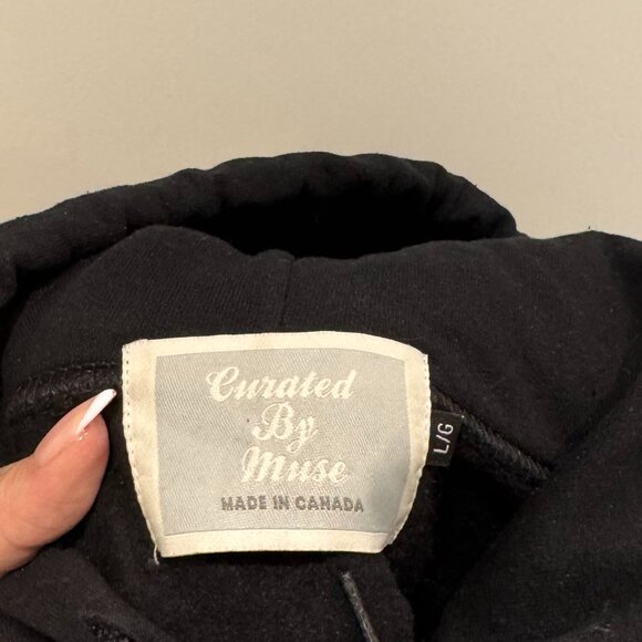 MUSE Limited Edition Letter Patch Hoodie – Black / Oversized Fit - Picture 5 of 5